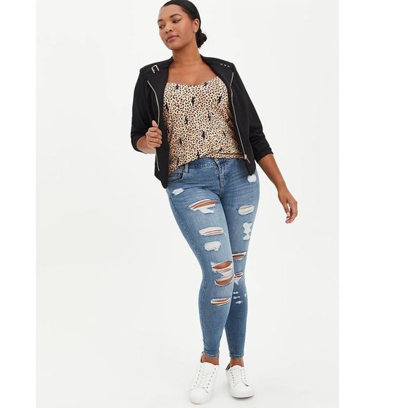 Torrid Size 3X 22-24 Lightning Bolts and Leopard Print Swing Cami - Picture 3 of 5